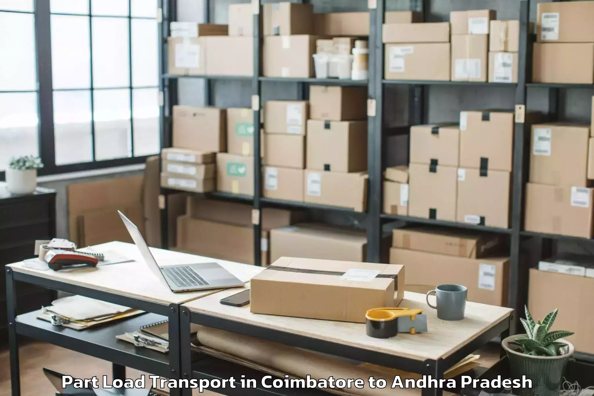 Book Your Coimbatore to Payakaraopeta Part Load Transport Today